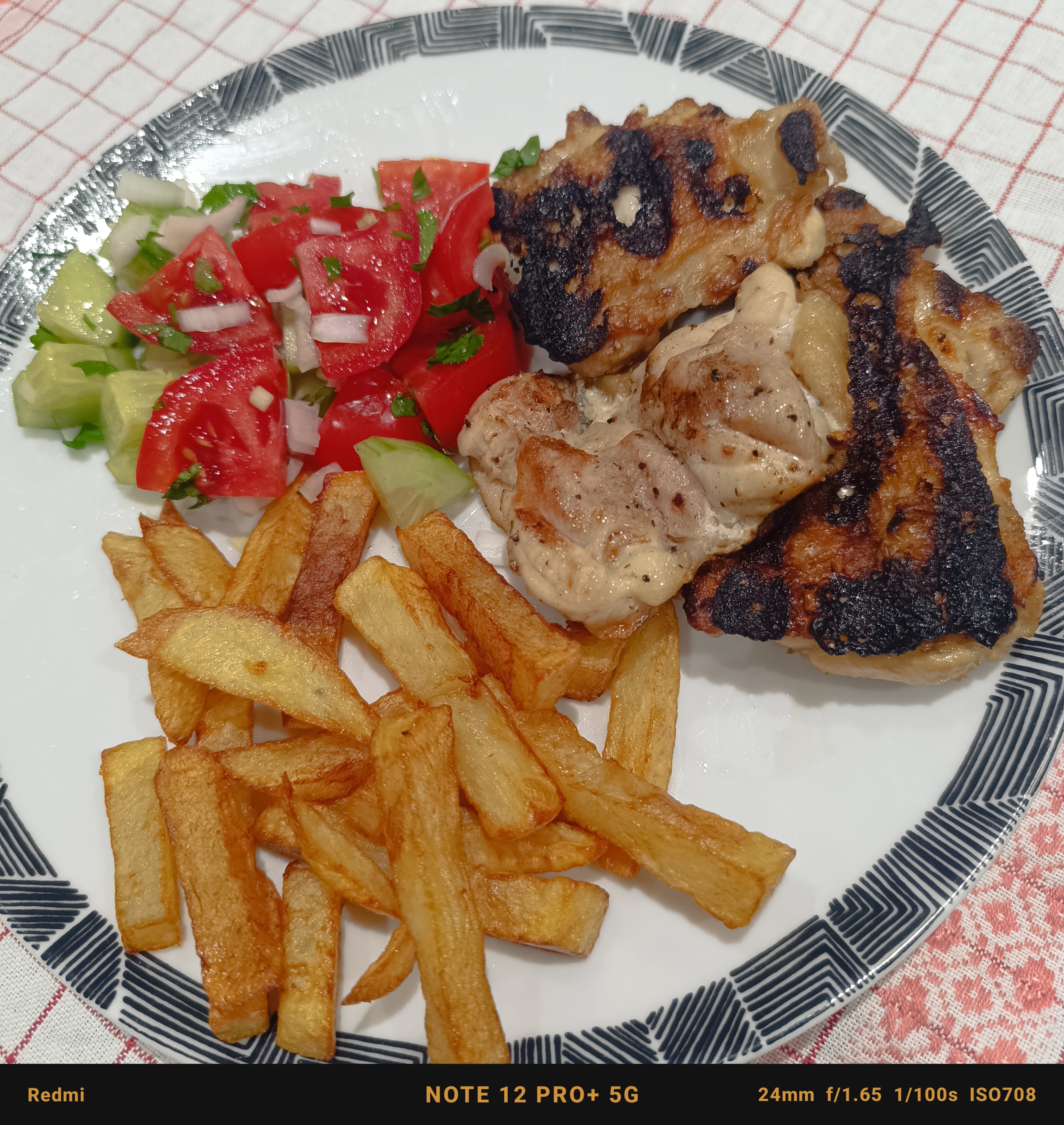 Grilled chicken thighs(skin on).Sides are sold separately.