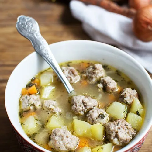 Meat balls soup